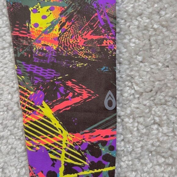 Dona Jo Activewear Legging Purple Yellow Multi - Picture 4 of 6